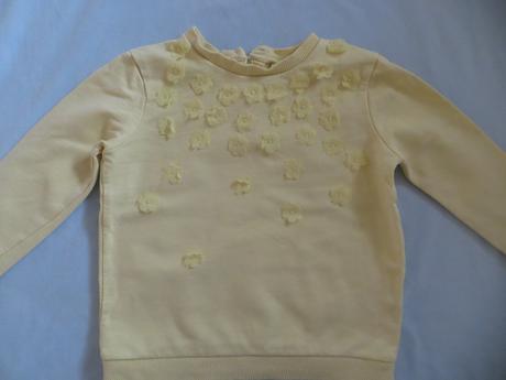 Žltý bavlnený kvietkovaný pulóvrik, f&f,86