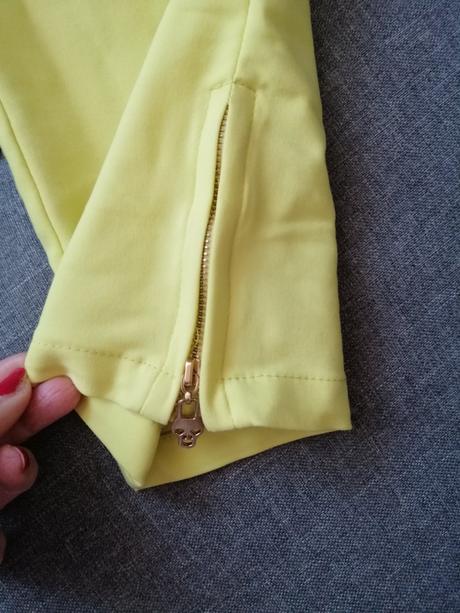 Neónové žlté 3/4 nohavice, veľkosť m, m