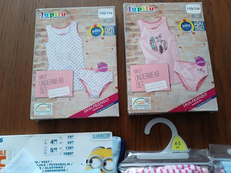 Tielko a nohavičky 5 balení, tričko, lupilu,116