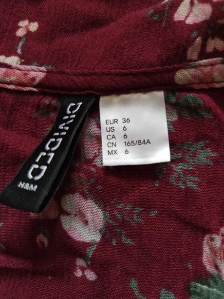 Bordová blúzka., h&m,xs