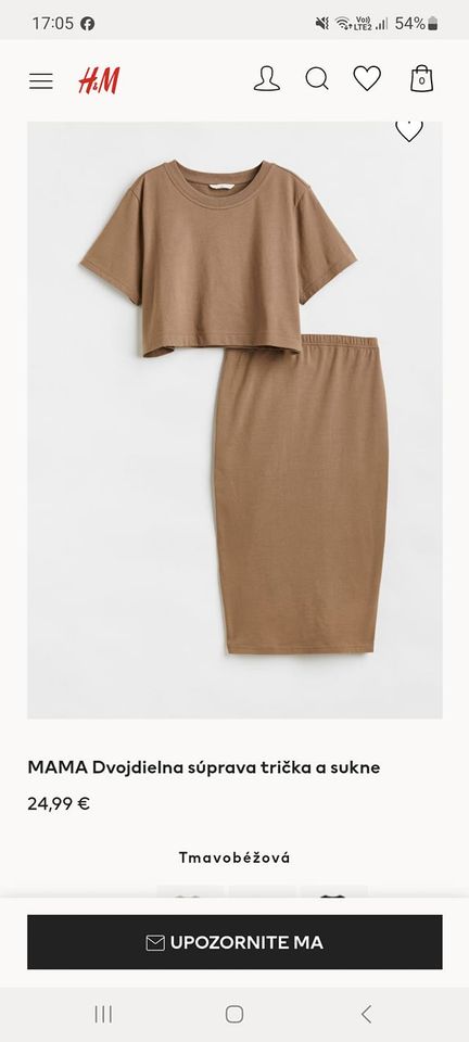 Dvojdielna súprava - tehotenská aj na dojčenie, h&m,xs