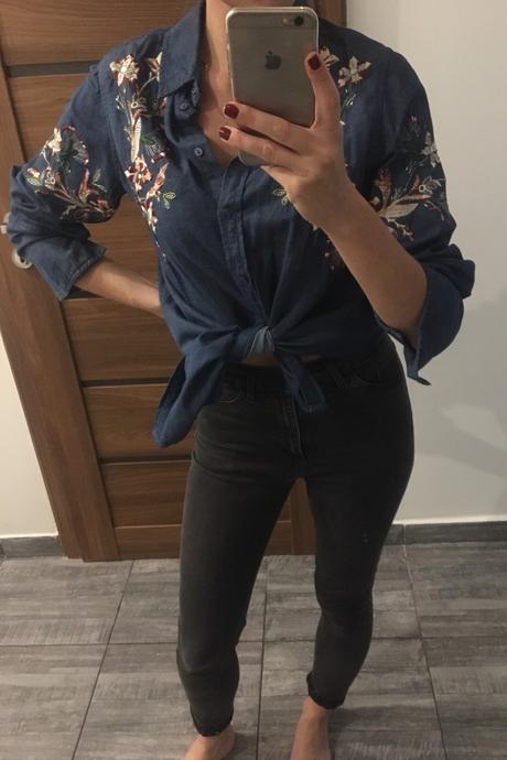 Vyšívaná košeľa, zara,xs