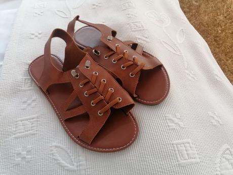 Hnedé letné topánky 42/43, 42