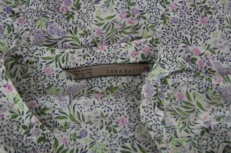 Ľahká vzorovaná blúzka s volánovým, zara,xl