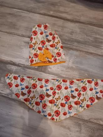 Jarný set čiapka a nákrčník, 140