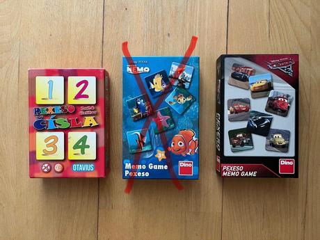 2x pexeso kartónové,