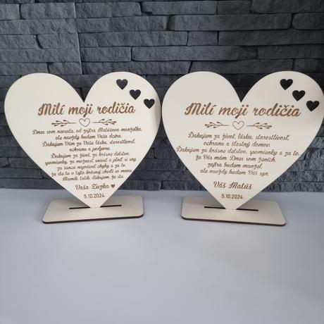 Poďakovanie pre rodičov, 