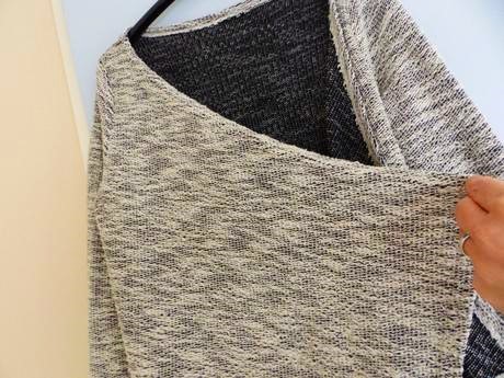 Melírovaný buklé svetrík, l