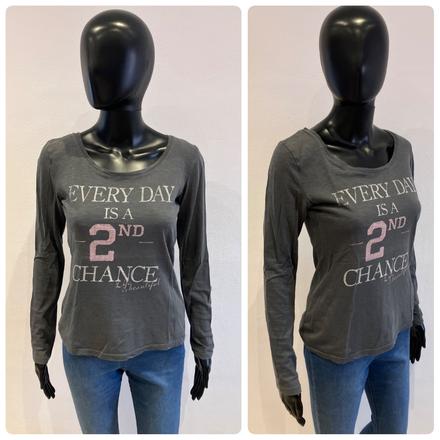 Sivé melírované tričko s nápisom (xs), colours of the world,xs