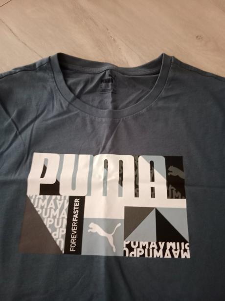 Puma tričko,oblečené 2x,top stav,farba modroseda, puma,xl