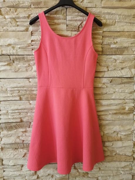 Ružovo-lososové h&m šaty, h&m,34
