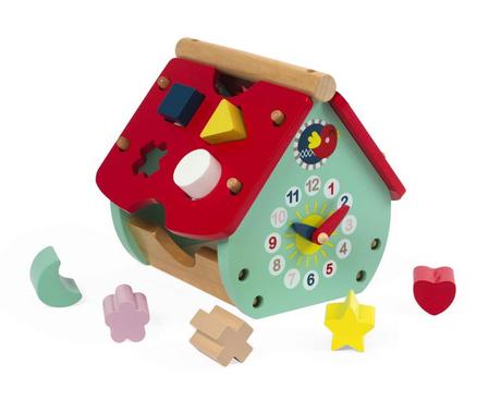 Janod drevený domček na vkladanie tvarov,