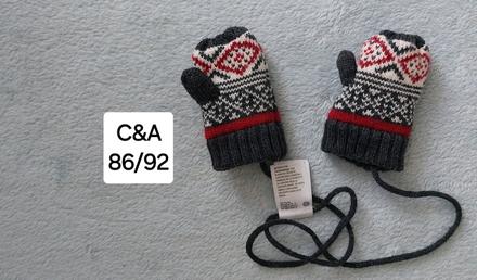 Pletené rukavice c&a 86/92, c&a,86