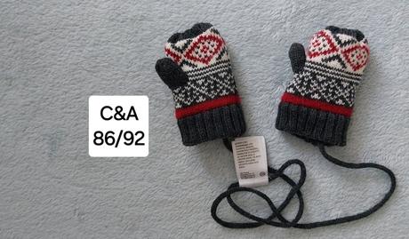 Pletené rukavice c&a 86/92, c&a,86