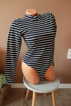 Bavlnené pásikavé body tričko, m, m