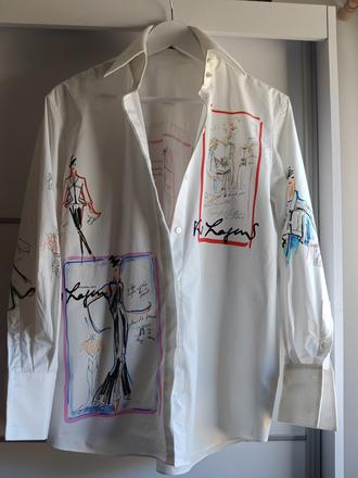 Karl lagerfeld limitka úžasná dlhá košeľa, m