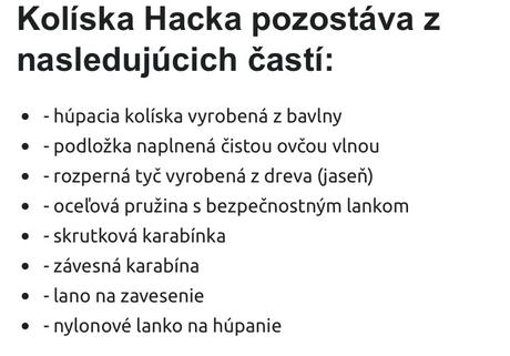 Hacka - závesná kolíska,
