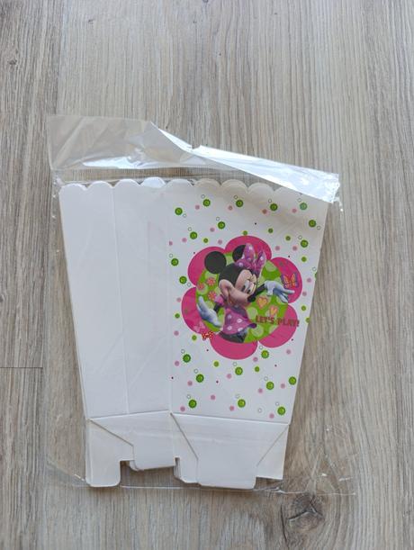 Oslava - sáčiky na pukance/cukríky - minnie, 