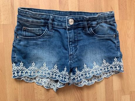 Dievčenské rifľové kraťasy, 128