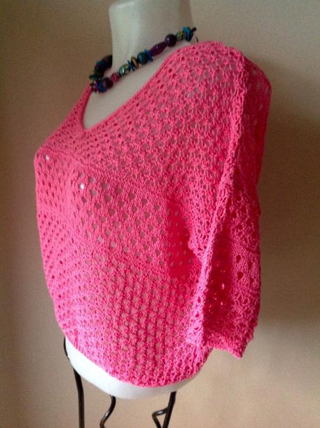 Nenosený háčkovaný pulóver 36/38, 38