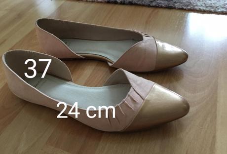 Kožené semišové balerínky 37, baťa,37