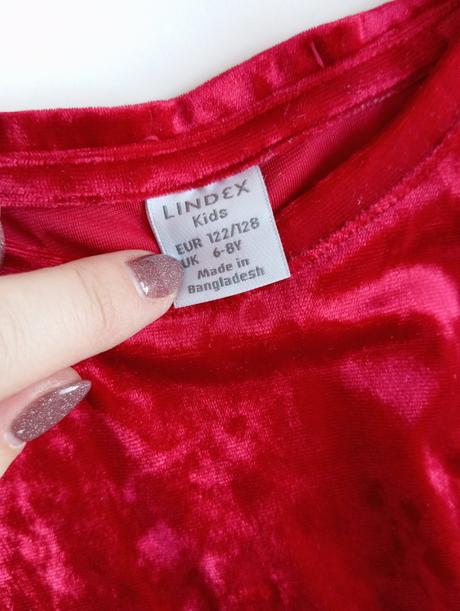Zamatové šaty 122/128, lindex,122