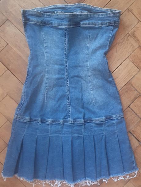 Krásne letné šaty riflové, bershka,164
