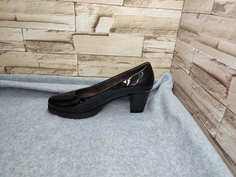 Gabor 37 - lesklé čierne lodičky, gabor,37