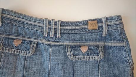 Riflová sukňa, mango,36