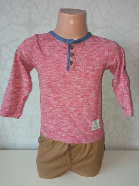 Chlapčenské tričko s roll-up rukávom h&m (92), h&m,92