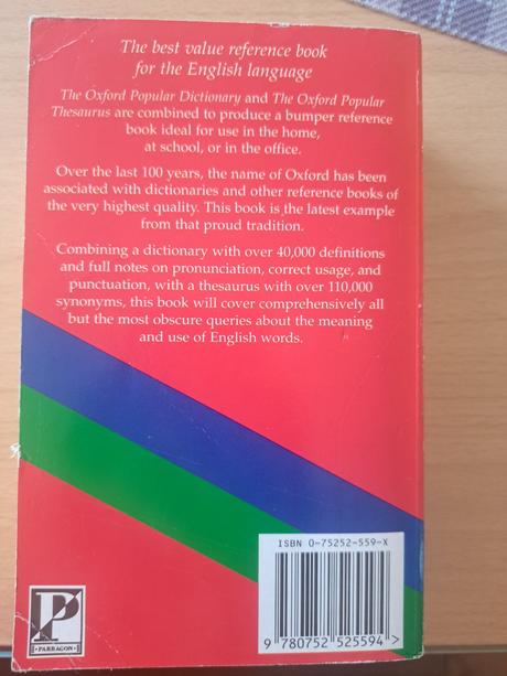 The oxford popular dictionary and thesaurus,
