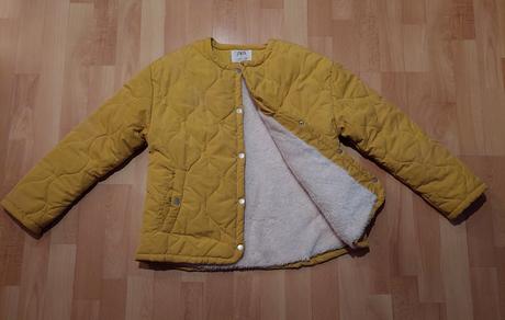 Žltá oteplená bunda zn. zara, zara,164