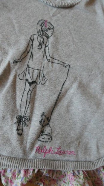 Ralph lauren girl&dog luxusny sveter 4r., ralph lauren,110