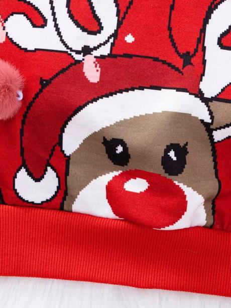 Vianočná mikina s kapucňou sob, 116 / 122 / 146 / 152