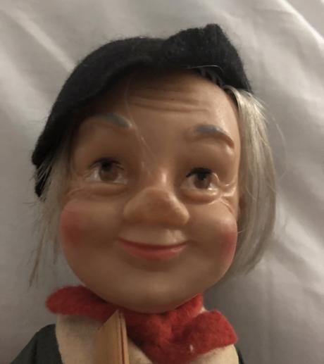 Stara babika hracka antik doll rozmer podla foto s,