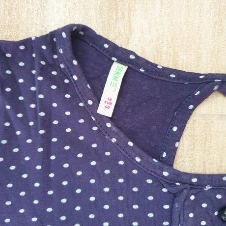 Tričko tmavomodré s bodkami a légou denim&co, denim co,m