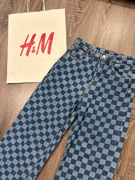 H&m dievčenské štylove široké rifle č.152, h&m,152
