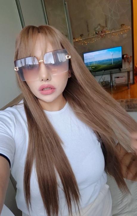 Parochňa kávová blond rovná,