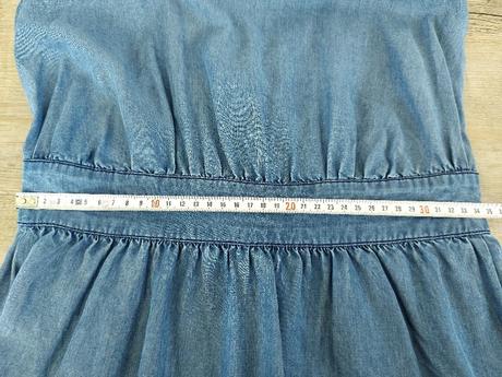 Denimové šaty na ramienka edc, s