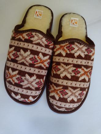 Zateplené papuče s ovčou vlnou, 38