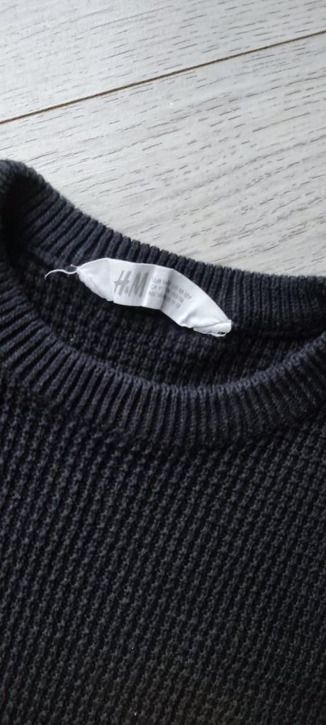 Čierny sveter, pulóver pre chlapca, h&m,146