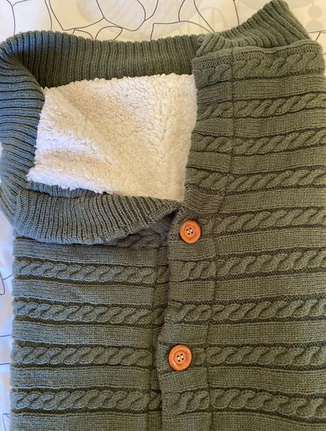 Teplý vak kožušinka - pletenina  + čiapka, 74