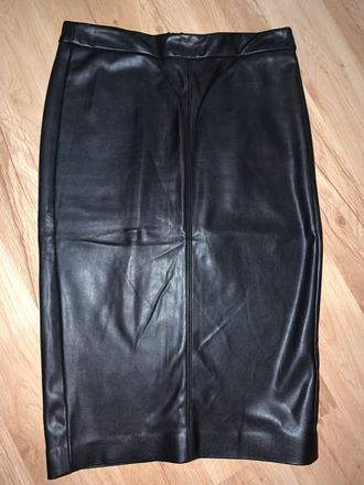 Koženkova midi sukňa, reserved,34