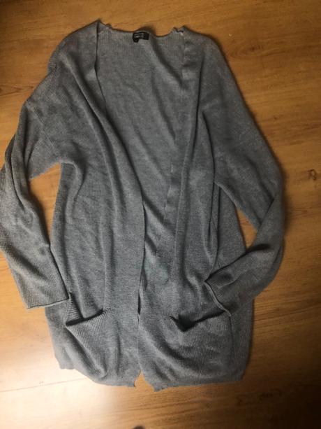 Sivý dlhý sveter/ kardigán, s