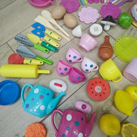 Hračkárske potraviny a riadiky - 120 kusov, 