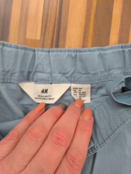 Modré kraťasy h&m 164, h&m,164