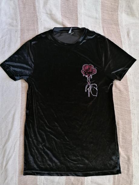 Krásne velvet tričko, 34 / xs
