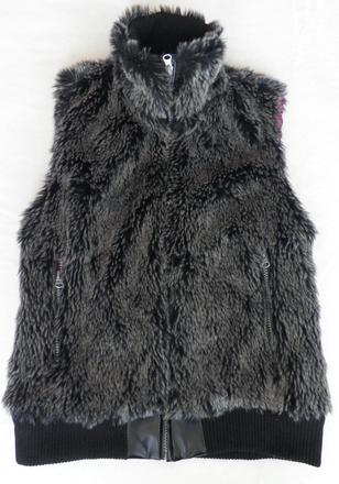 Pekná kožušinková prechodná vesta, 158