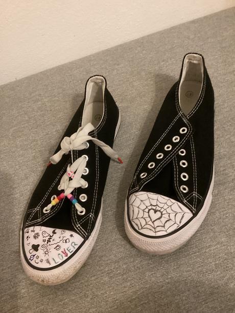 Tenisky bez snurok, popísané, unisex, 41