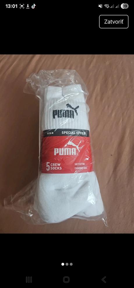 5 x  vysoké ponožky puma, puma,39